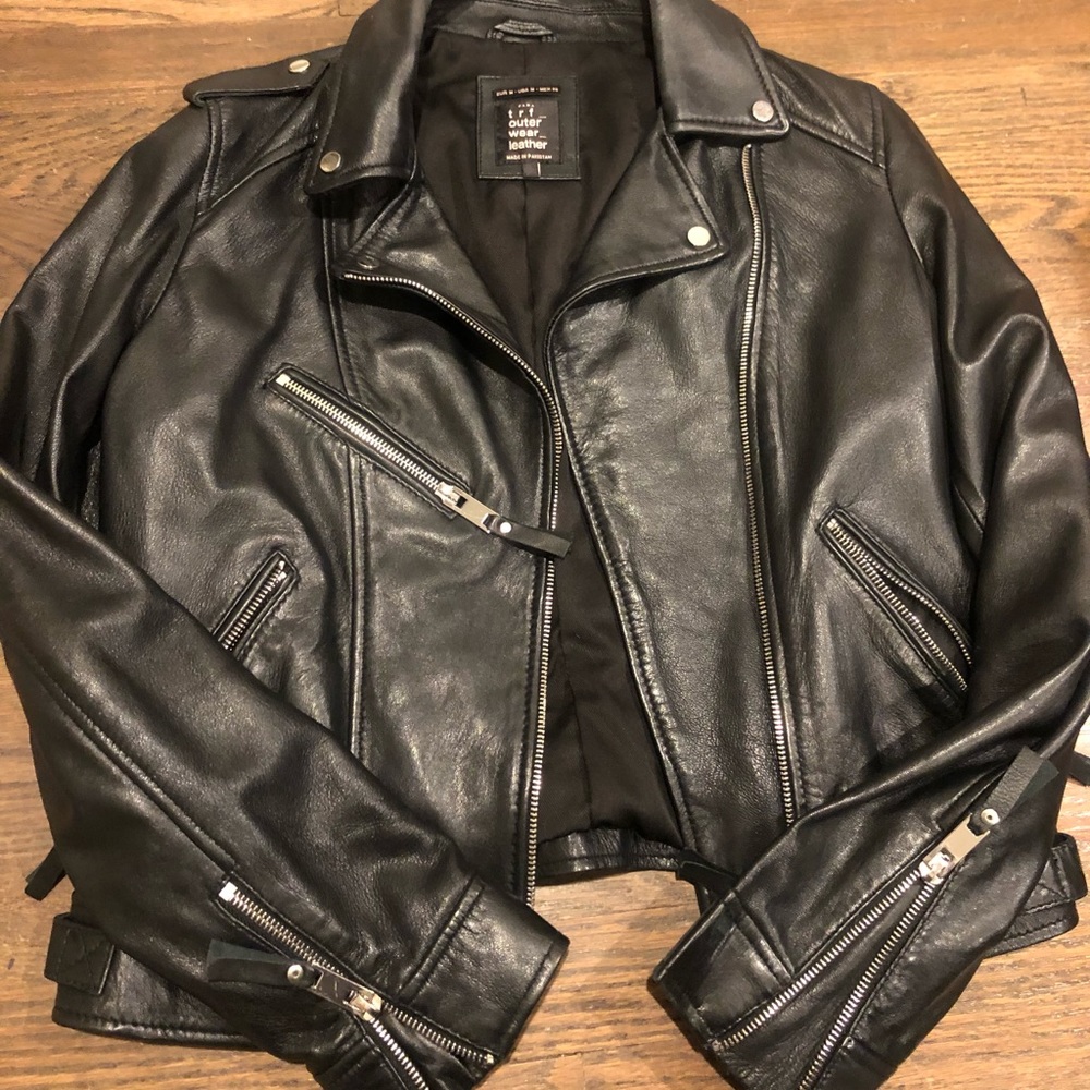 Zara TRF outer wear leather jacket